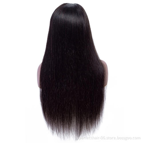 Full Lace 100% Human Hair  150% Density  With Baby Hair Remy Pre Plucked Natural color Lace Wig